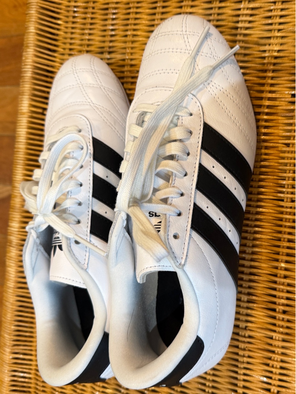 adidas White and Black Taekwondo Women's Athletic Sneakers